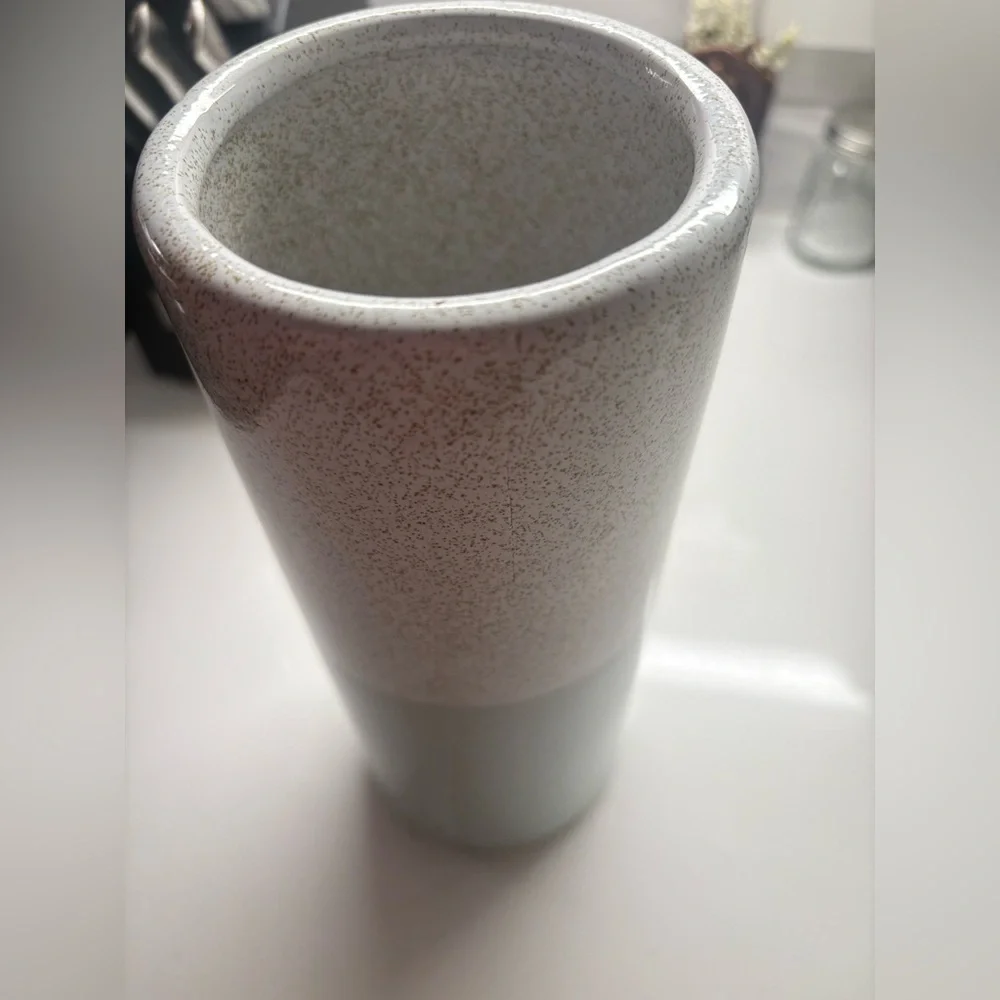 Pier 1 Imports Teal & White Vase - Picture 3 of 4